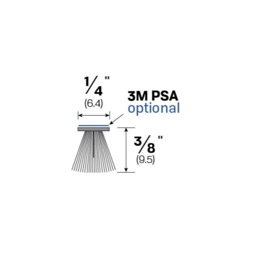 Self-Adhesive Pile Brush Weatherstripping - 1/4" x 3/8"
