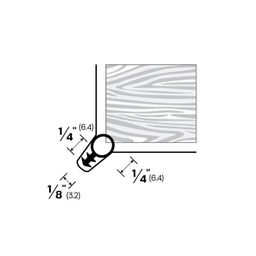 Kerf Frame Weatherstripping with Durable Silicone - 1/4 x 1/4 Circular Bulb Seal