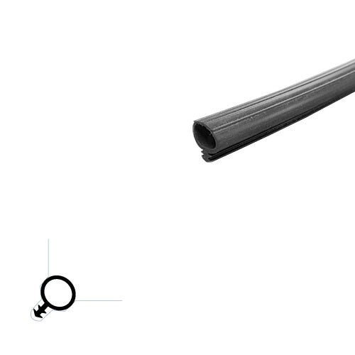 Kerf Frame Weatherstripping with Durable Silicone - 3/8 x 3/8 Circular Bulb Seal