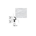 Kerf Frame Weatherstripping with Durable Silicone - 1/4 x 1/4 Small Leaf Seal
