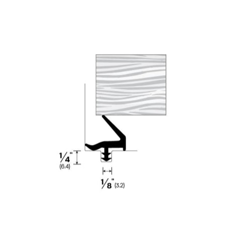 Kerf Frame Weatherstripping with Durable Silicone - 1/4 x 1/4 Large Leaf Seal