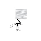 Kerf Frame Weatherstripping with Durable Silicone - 1/4 x 1/4 Large Leaf Seal