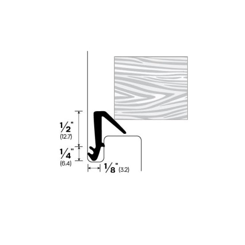 Kerf Frame Weatherstripping with Durable Silicone - 1/2 Reversed Leaf Seal