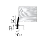Kerf Frame Weatherstripping with Durable Silicone - 1/2 Peg Seal