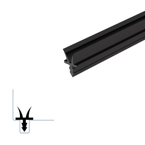 Kerf Frame Weatherstripping with Durable Silicone - 3/8 x 1/4 Twin Blade Seal