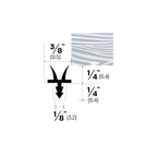 Kerf Frame Weatherstripping with Durable Silicone - 3/8 x 1/4 Twin Blade Seal