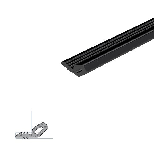 Kerf Frame Weatherstripping with Sponge Rubber - 1/2 x 1/4 Loop Seal