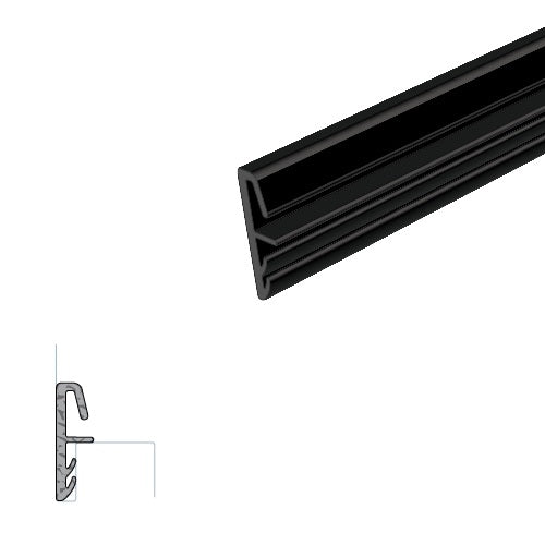 Kerf Frame Weatherstripping with Sponge Rubber - 3/8 Peg Seal