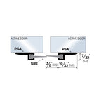 Meeting Stile for Double Active Glass Doors - Neoprene Rubber
