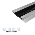 Meeting Stile for Double Active Glass Doors - Nylon Brush - 1" Wide Mounting, 5/8" Wide Brush