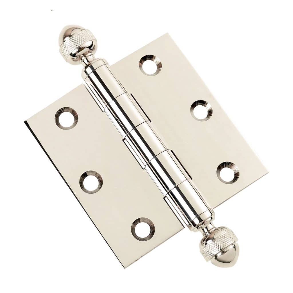 Door Hinge 3 x 3 Solid Brass – Polished Nickel (US14)