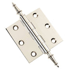 Door Hinge 3 x 3 Solid Brass – Polished Nickel (US14)
