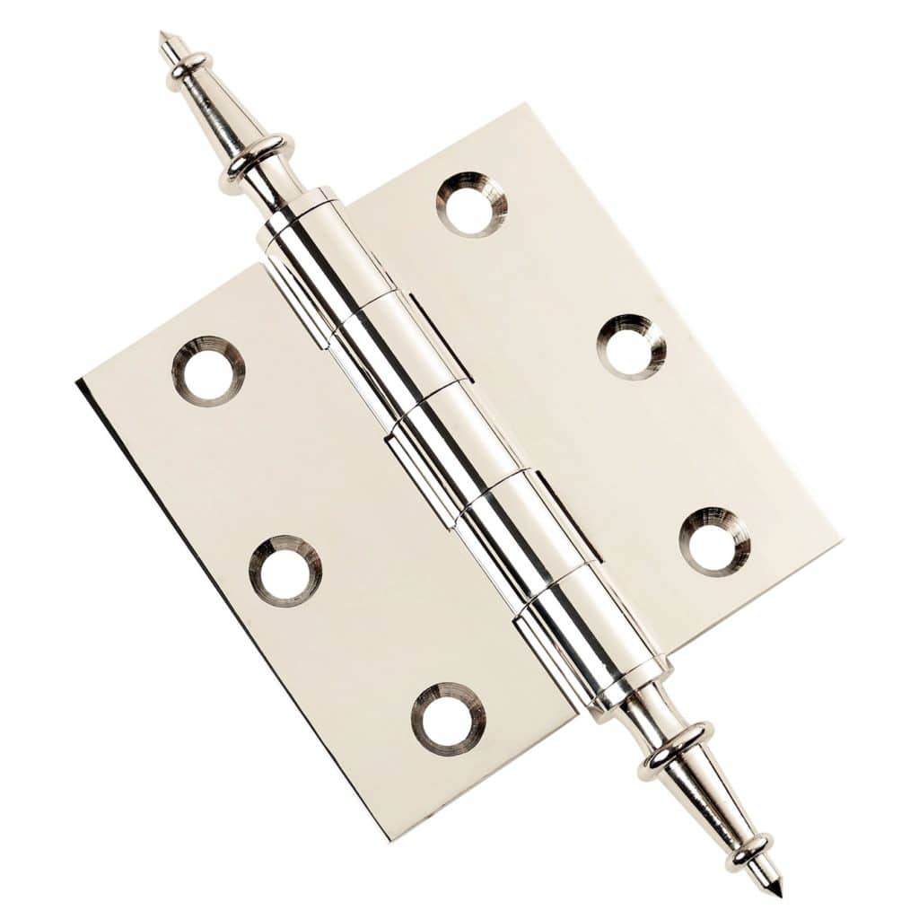 Door Hinge 3 x 3 Solid Brass – Polished Nickel (US14)