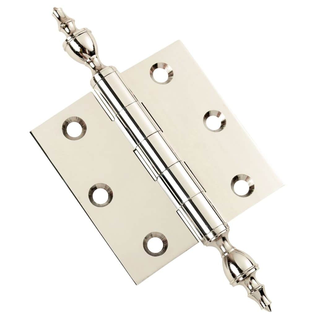 Door Hinge 3 x 3 Solid Brass – Polished Nickel (US14)