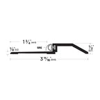 Rabbeted Threshold with Bumper Seal, 3-11/16" Width, 1/2" Height, Mill Aluminum or Architectural Bronze