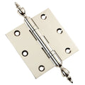 Door Hinge 3.5 x 3.5 Solid Brass Ball Bearing – Polished Nickel (US14)