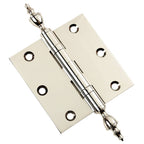 Door Hinge 3.5 x 3.5 Solid Brass Ball Bearing – Polished Nickel (US14)