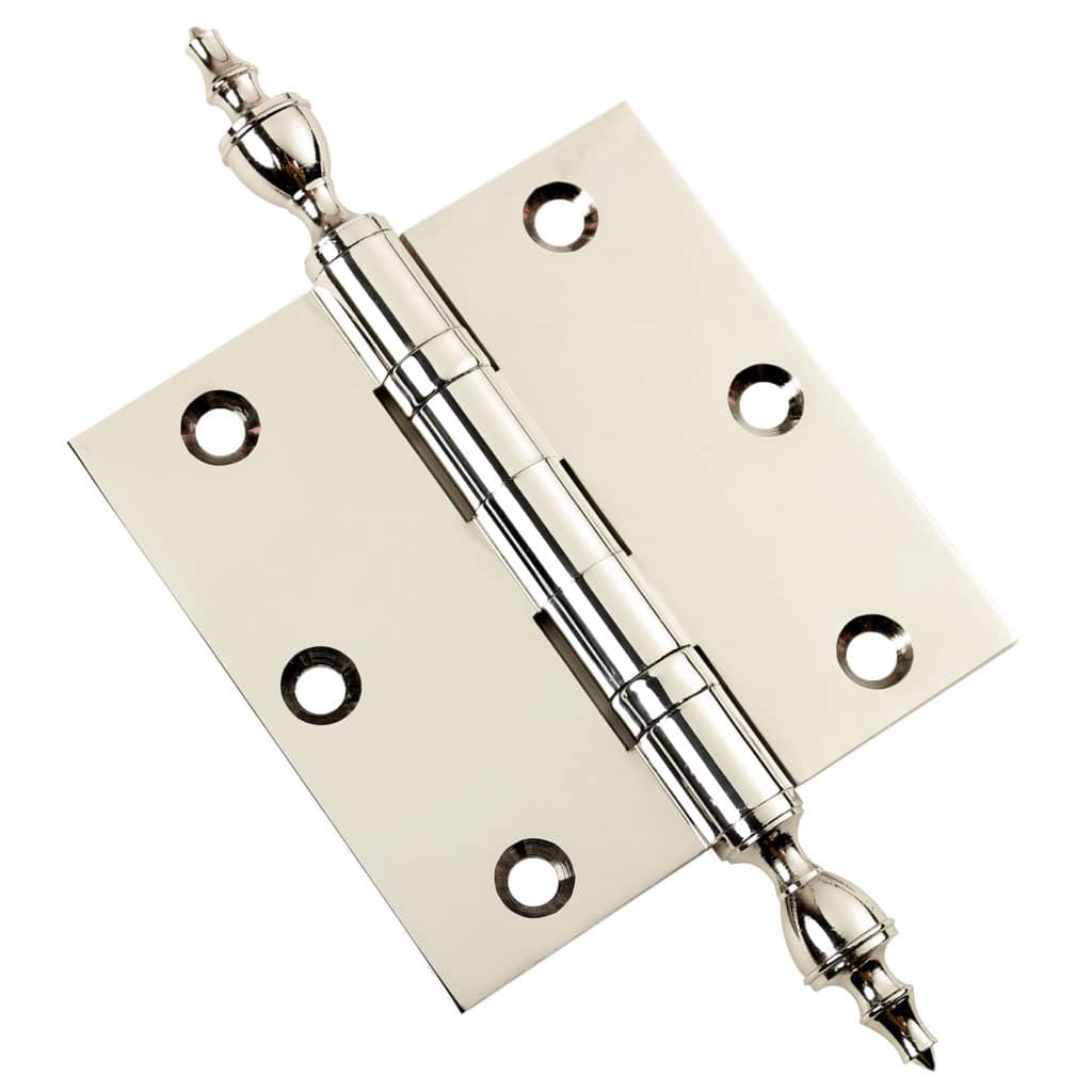 Door Hinge 3.5 x 3.5 Solid Brass Ball Bearing – Polished Nickel (US14)