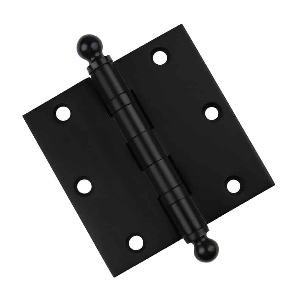 Door Hinge 3.5 x 3.5 Solid Brass Ball Bearing – Black (US19)