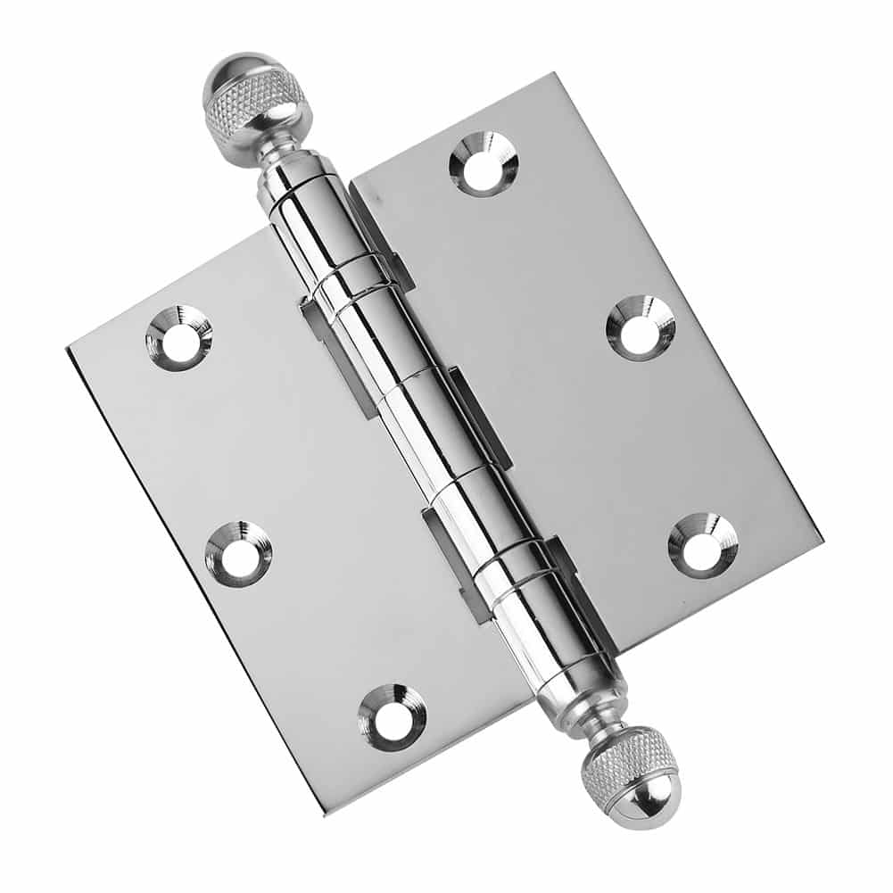 Door Hinge 3.5 x 3.5 Solid Brass Ball Bearing – Polished Chrome (US26)