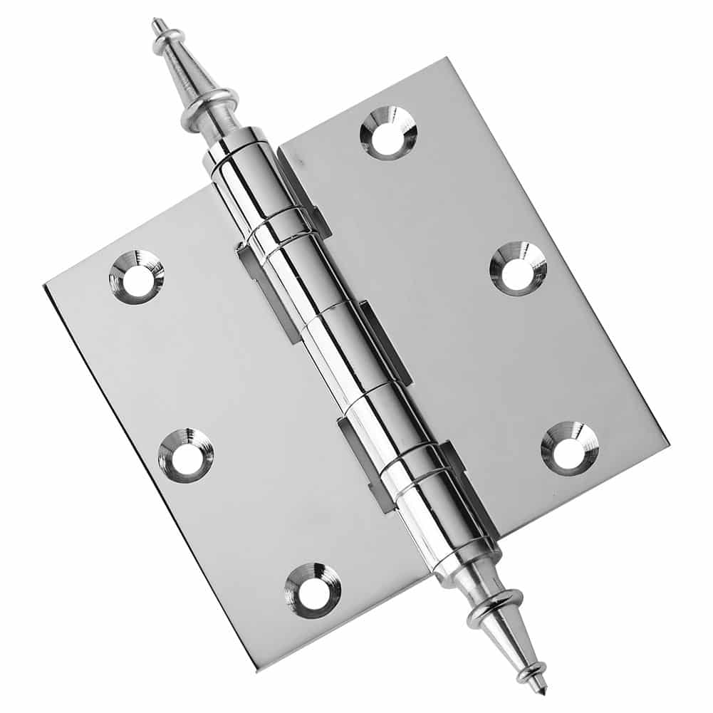 Door Hinge 3.5 x 3.5 Solid Brass Ball Bearing – Polished Chrome (US26)