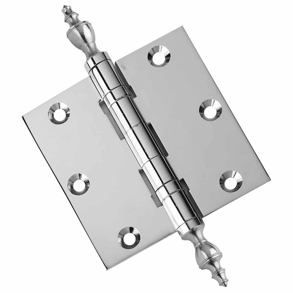 Door Hinge 3.5 x 3.5 Solid Brass Ball Bearing – Polished Chrome (US26)