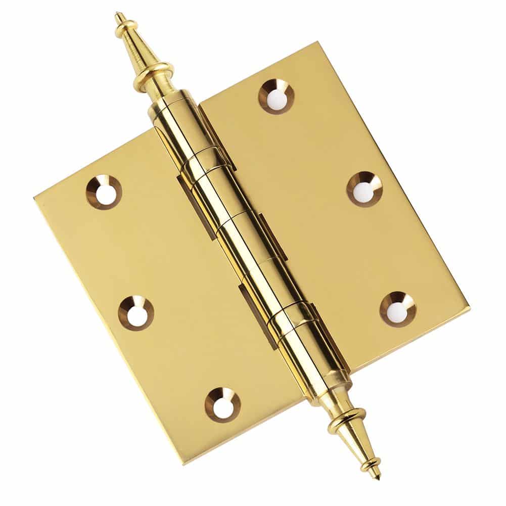 Door Hinge 3.5 x 3.5 Inch Solid Brass Ball Bearing – Polished Brass (US3)