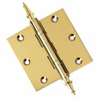 Door Hinge 3.5 x 3.5 Inch Solid Brass Ball Bearing – Polished Brass (US3)