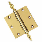 Door Hinge 3.5 x 3.5 Inch Solid Brass Ball Bearing – Polished Brass (US3)