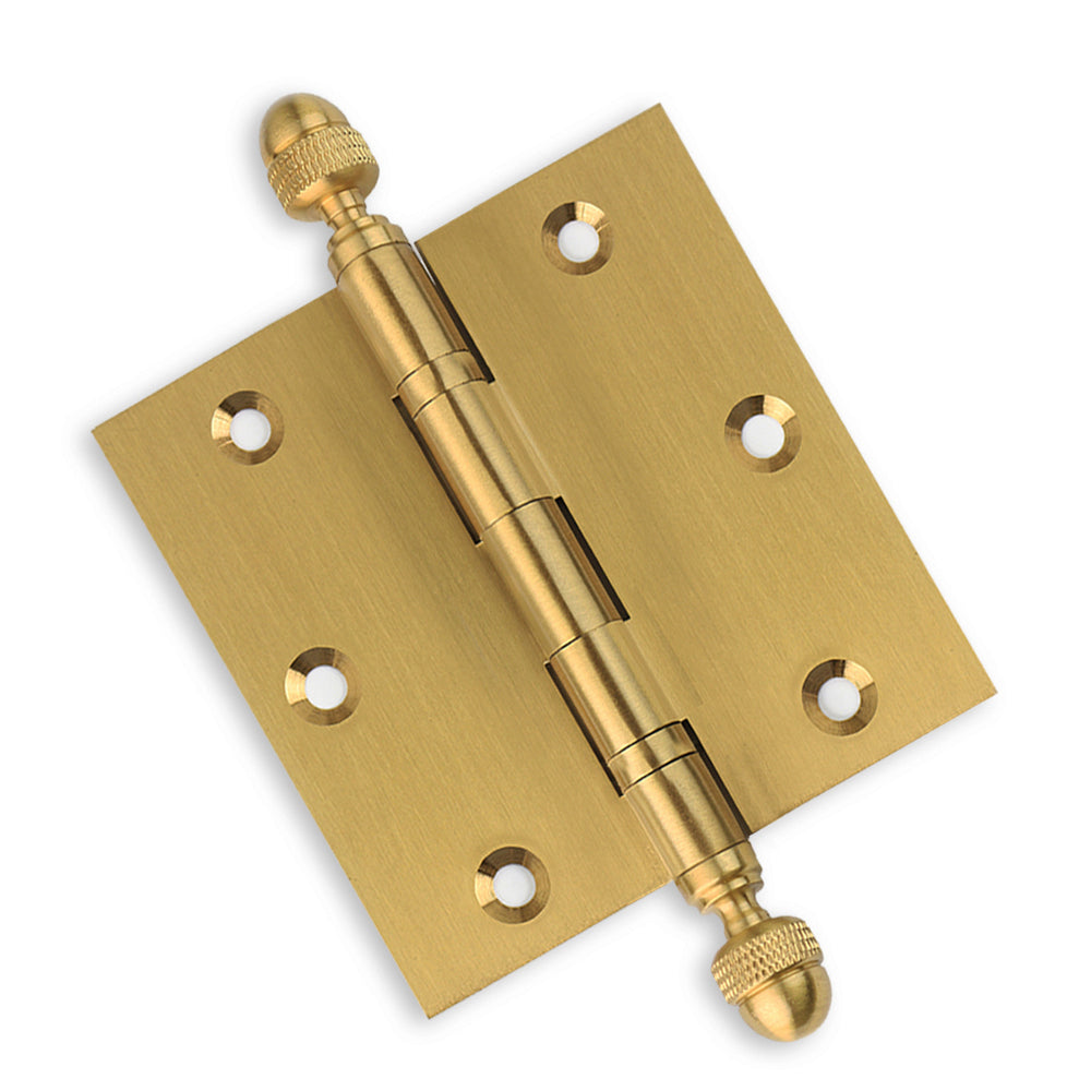 Door Hinge 3.5 x 3.5 Solid Brass Ball Bearing – Satin Brass (US4)