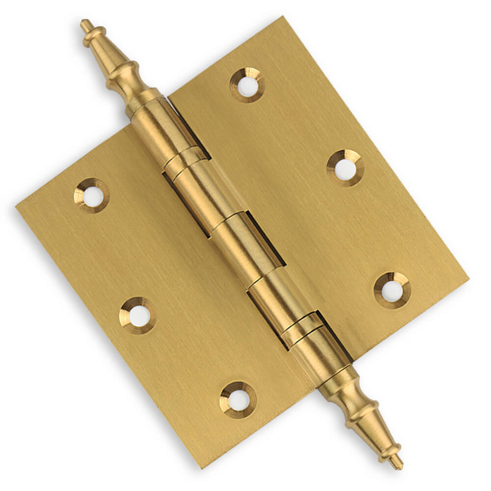 Door Hinge 3.5 x 3.5 Solid Brass Ball Bearing – Satin Brass (US4)