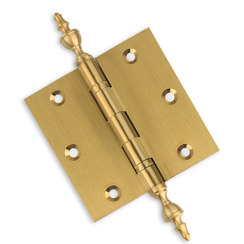 Door Hinge 3.5 x 3.5 Solid Brass Ball Bearing – Satin Brass (US4)