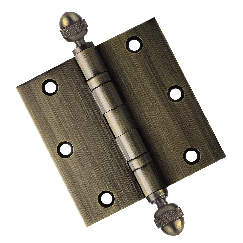 Door Hinge 3.5 x 3.5 Inch Solid Brass Ball Bearing – Antique Brass (US5)