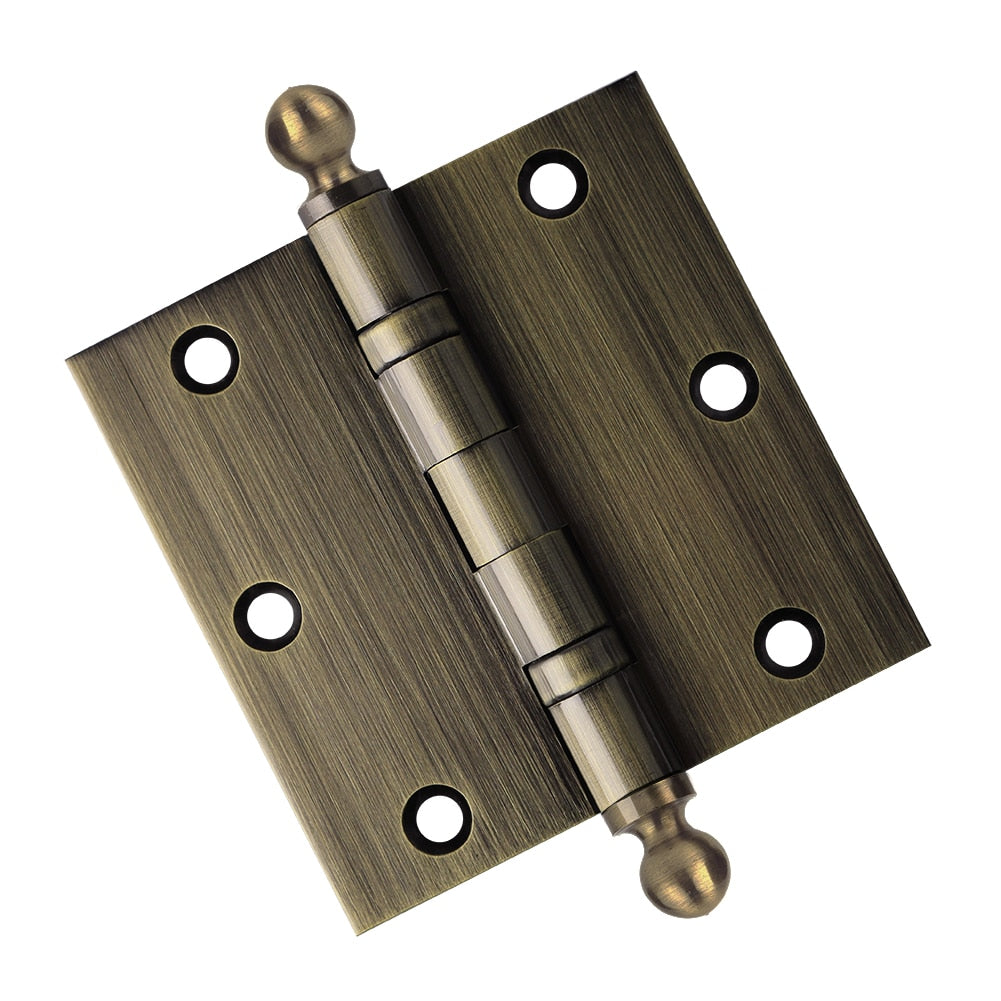 Door Hinge 3.5 x 3.5 Inch Solid Brass Ball Bearing – Antique Brass (US5)