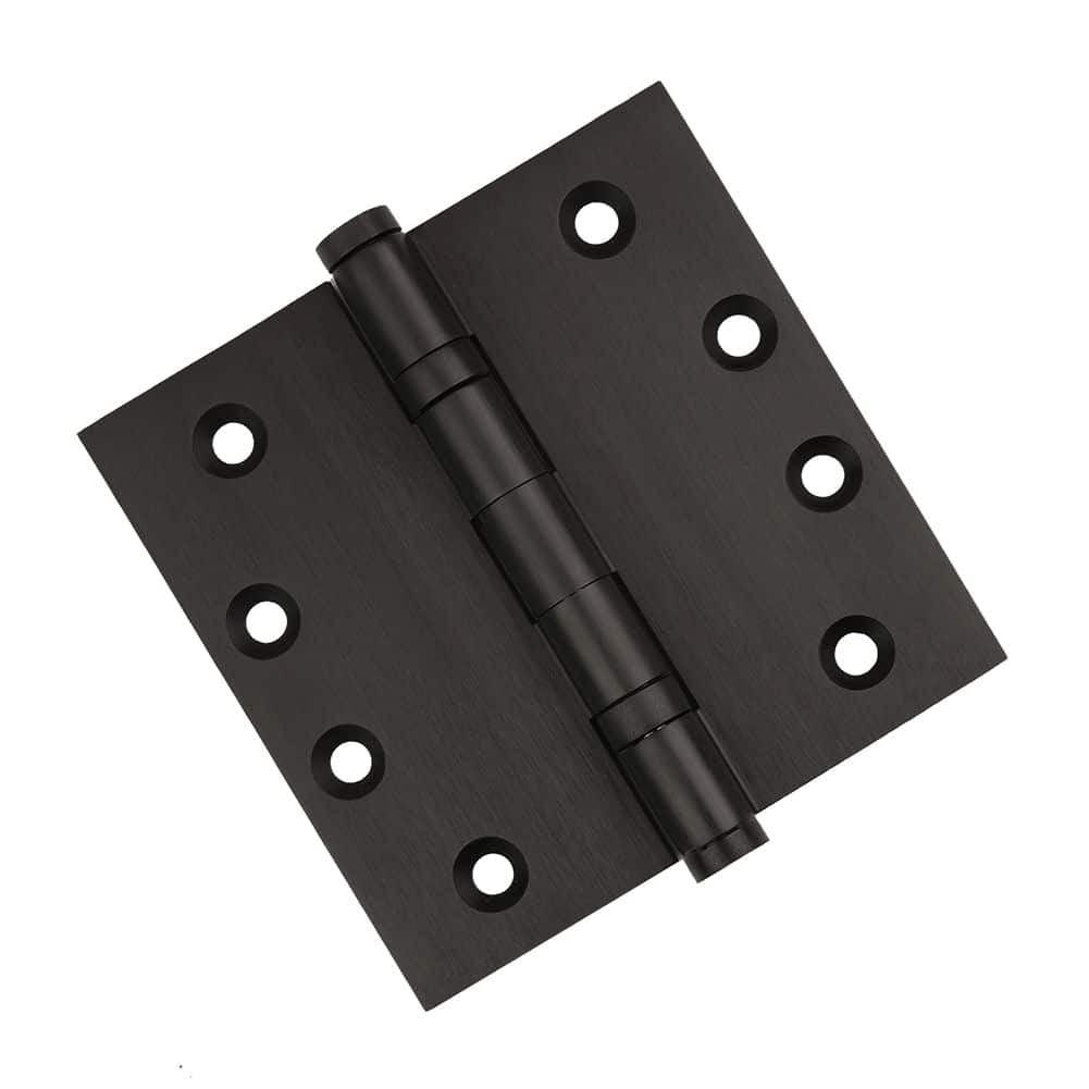 Door Hinge 4.5 x 4.5 Inch Solid Brass Ball Bearing – Oil Rubbed Bronze (US10B)