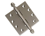 Door Hinge 4 x 4 Inch Solid Brass Ball Bearing – Satin Nickel (US15)