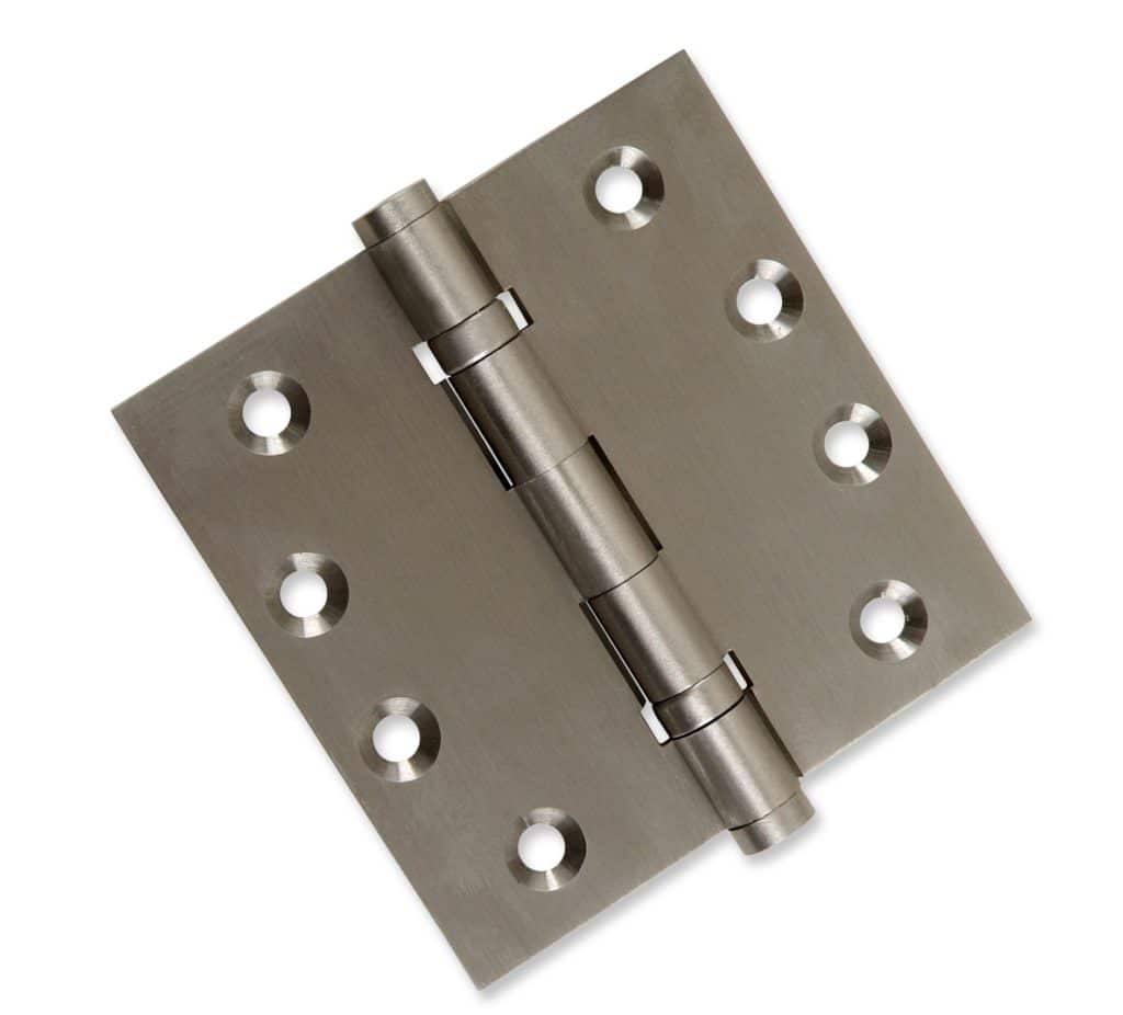 Door Hinge 4 x 4 Inch Solid Brass Ball Bearing – Satin Nickel (US15)