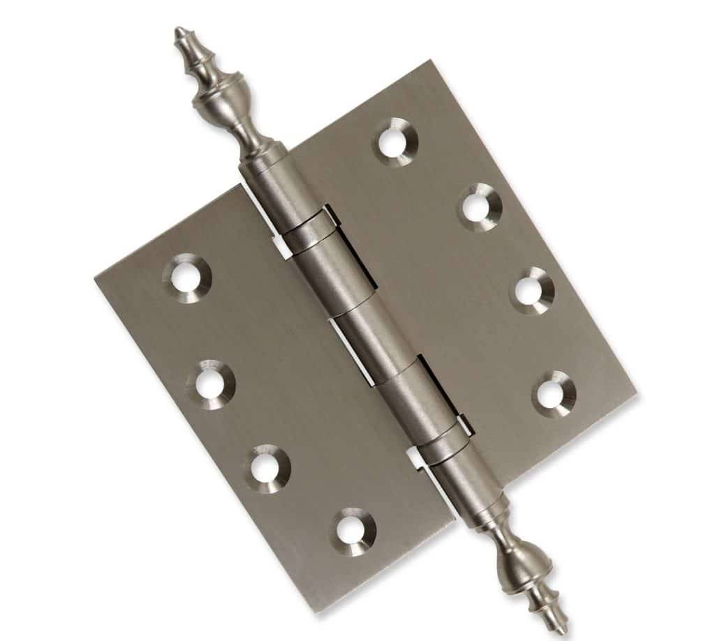 Door Hinge 4 x 4 Inch Solid Brass Ball Bearing – Satin Nickel (US15)