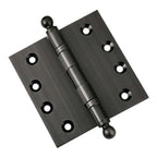 Door Hinge 4.5 x 4.5 Inch Solid Brass Ball Bearing – Pewter (US17A)
