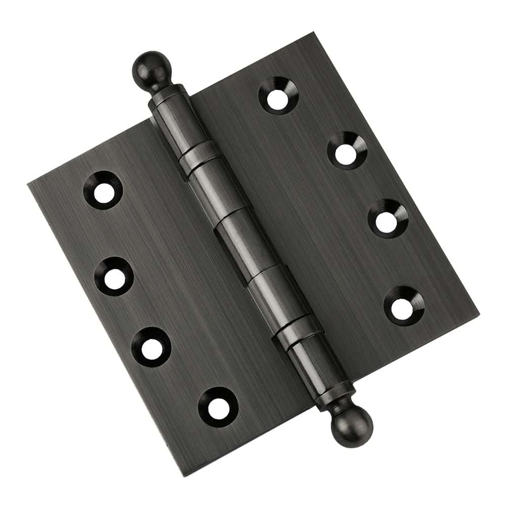 Door Hinge 4.5 x 4.5 Inch Solid Brass Ball Bearing – Pewter (US17A)