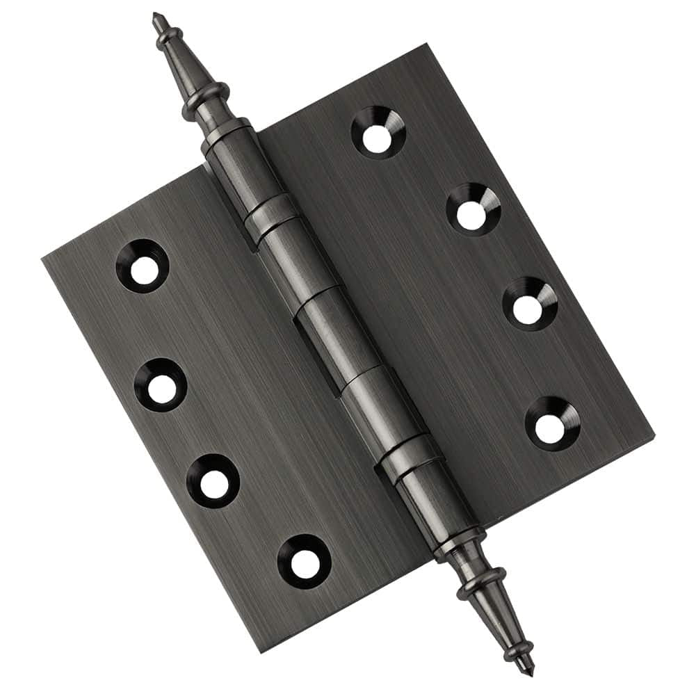 Door Hinge 4.5 x 4.5 Inch Solid Brass Ball Bearing – Pewter (US17A)