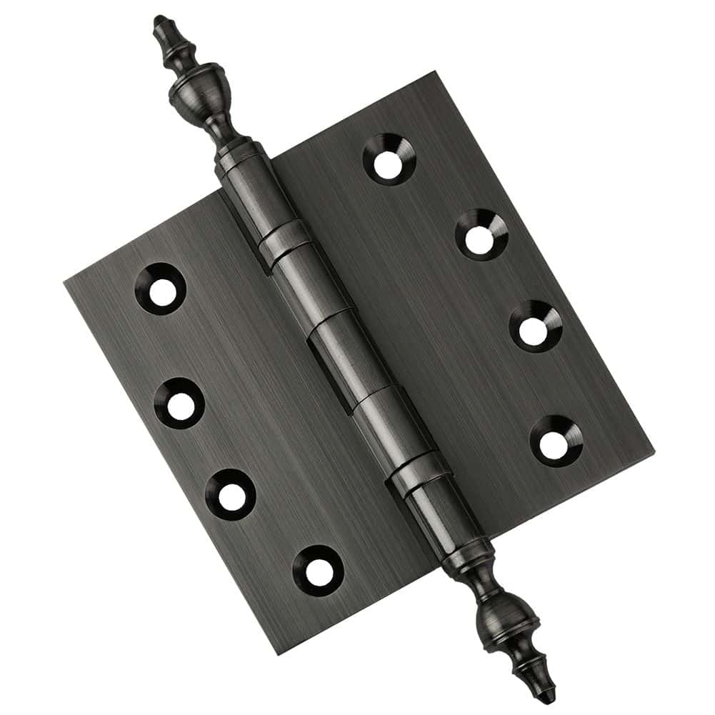Door Hinge 4.5 x 4.5 Inch Solid Brass Ball Bearing – Pewter (US17A)