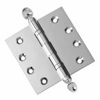 Door Hinge 4.5 x 4.5 Inch Solid Brass Ball Bearing – Polished Chrome (US26)