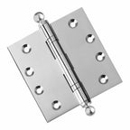 Door Hinge 4.5 x 4.5 Inch Solid Brass Ball Bearing – Polished Chrome (US26)