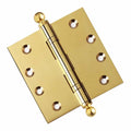 Door Hinge 4 x 4 Inch Solid Brass Ball Bearing – Polished Brass (US3)