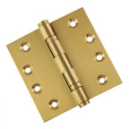 Door Hinge 4 x 4 Inch Solid Brass Ball Bearing – Satin Brass (US4)