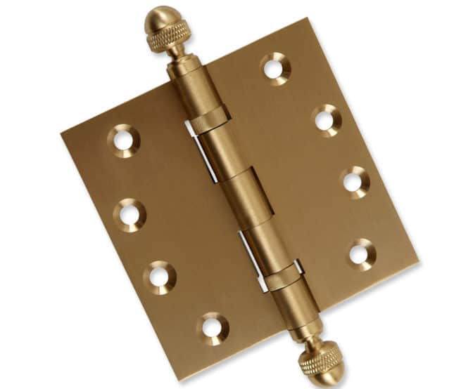 Door Hinge 4.5 x 4.5 Inch Solid Brass Ball Bearing – Satin Brass (US4)