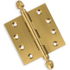 Door Hinge 4 x 4 Inch Solid Brass Ball Bearing – Satin Brass (US4)