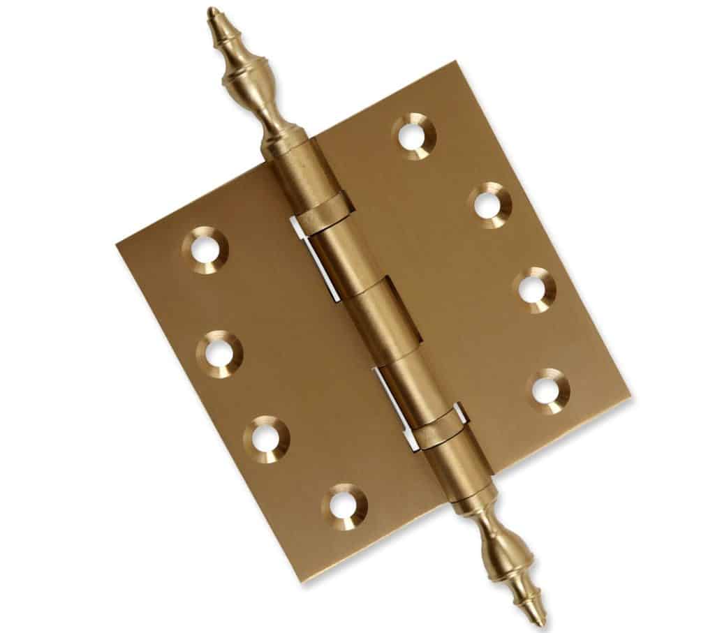 Door Hinge 4.5 x 4.5 Inch Solid Brass Ball Bearing – Satin Brass (US4)