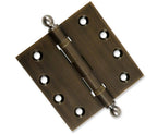 Door Hinge 4.5 x 4.5 Inch Solid Brass Ball Bearing – Antique Brass (US5)